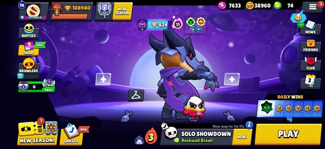 108k Trophy➜102 Brawlers Hypercharge(2Max)➜74 Prestige➜425 Top Rare Skins➜Aliyen Fame, 108000 кубков, 104 бравлеров, 104 праймов