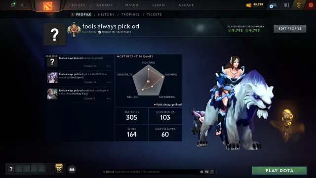 ✅【 LEGEND 】✅ 52 ŻETONY ®️ Dzikowinki 52 lvl ®️ 🎯 RANKING OTWARTY 🏆 100/100 cz ⏱️, Sprzedaż, 3086 MMR, 9793 uczciwości, 9793 grzeczności, 384 mecze, 305 godzin