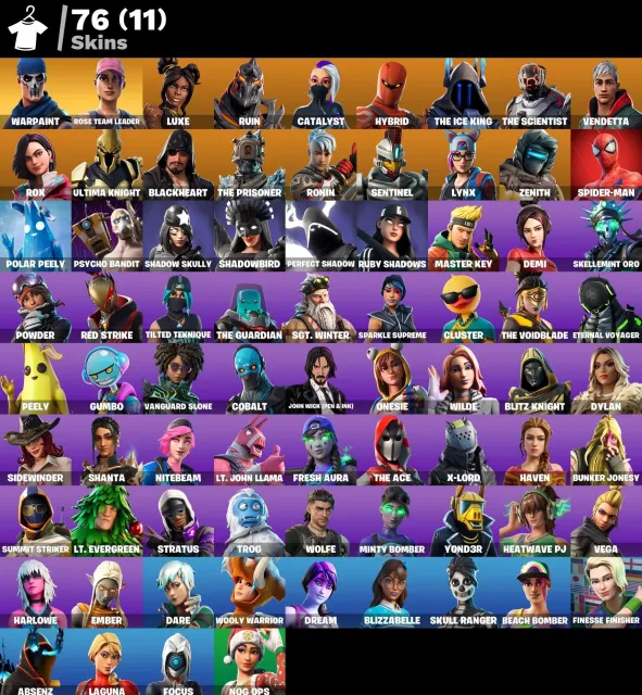 [PC/XBOX/PSN] ❤️РІВЕНЬ 1057❤️76 СКІНІВ❤️20 ЕКСКЛЮЗИВІВ❤️OG STW❤️LUXE❤️ЛЬОДЯНИЙ КОРОЛЬ❤️127 ПЕРЕМОГ❤️1300 VB❤️, Продаж, скини 76
