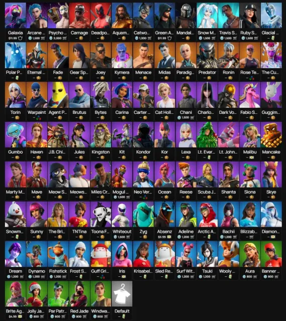 🔥 97 SKINS | Travis Scott | Psycho Bandit | Galaxia | Neo Versa | OLD PVE | CYBER SKINS, Sale, skins 97