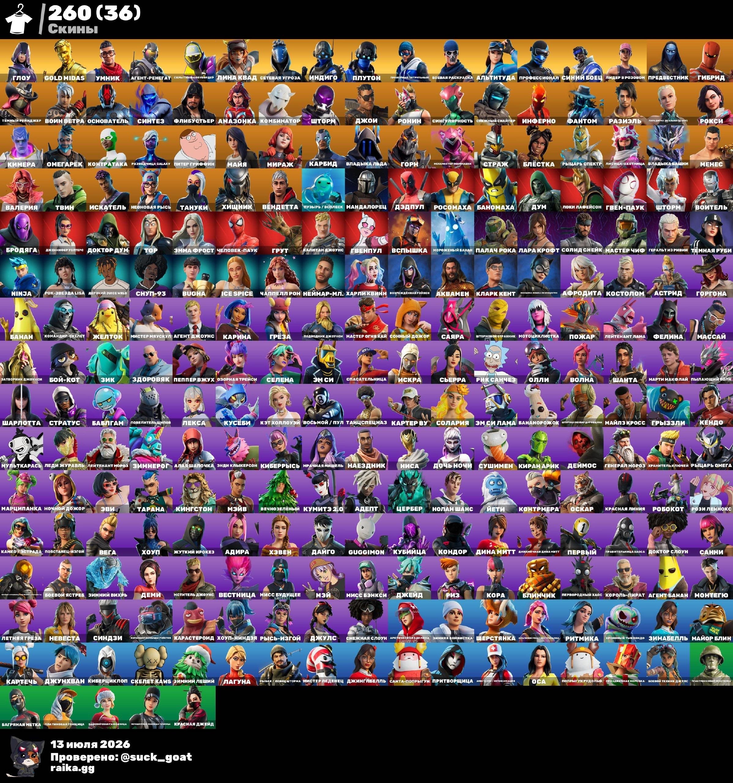 ⚡ASTOVIDATU⚡260 skins🔥old PVE🍇 take the elf🔥direct indication🍇glow🔥gold midas🍇Lara Croft🔥, Sale, skins 260