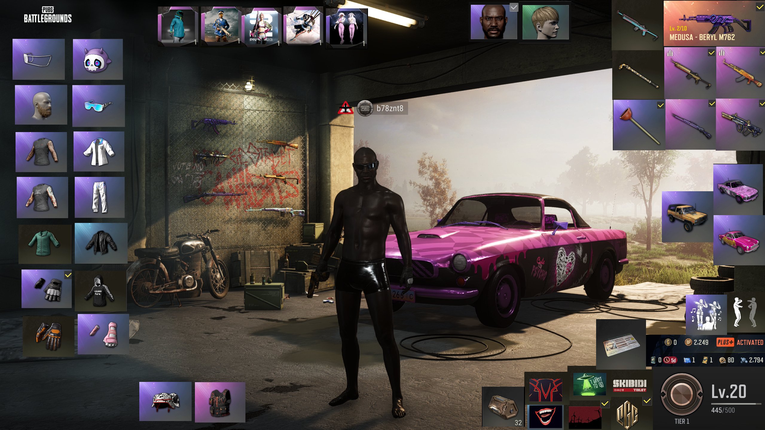 🔥[PROGRESSIVE] BERYL M762 MEDUSA LVL 2🔥JONATHAN KAMAU🔥40+ WEAPONS💥32 CRATES💥CLOTHES💥NICKCHANGE, No BATTLEGROUNDS Plus
