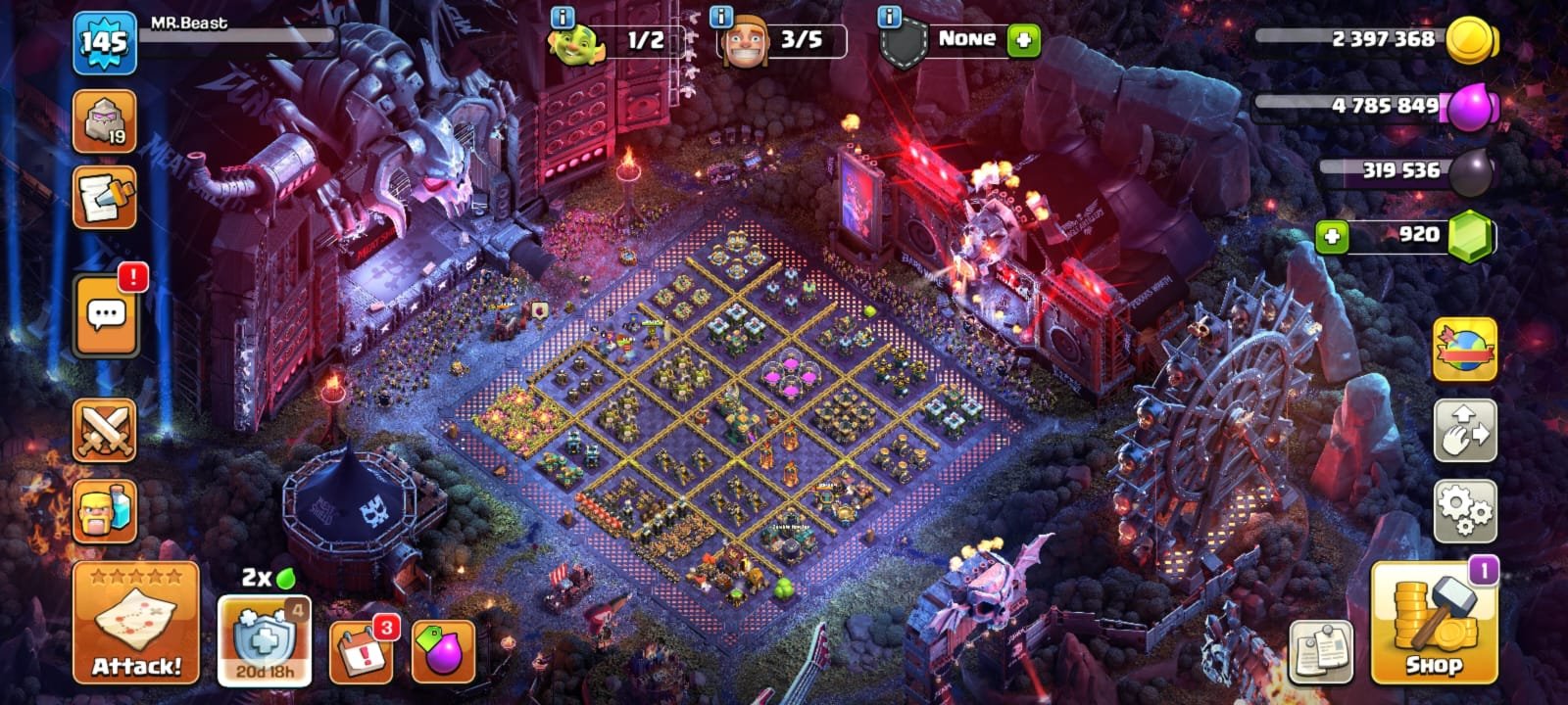 🏆 TH14 🏆 4X PAID SCENERY 🏆 HEROES 66-66-50-45-21 🏆 NC YES, 14 TH Main Village