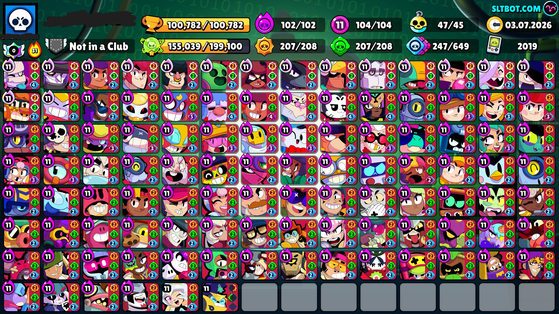 🔥 Old‑school Brawl Stars account — a perfect head start for beginners! 🔥, trophies 100000, brawlers 104, primes 99
