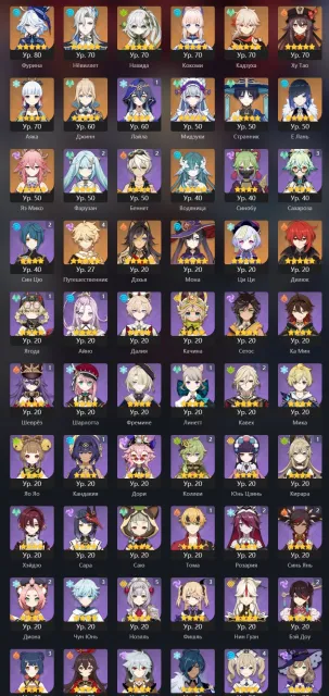Furina | Neuvilette | Hydro Archon | Yae Miko, Any platform, Email linked, Iter, Levelled, AR 50