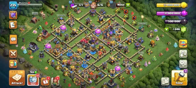 🏆 TH18 MAX 🏆 2695 STAR 🏆 11X EQUIPMENT (4X MAX LVL 27) (3X LVL 26) 🏆 20X SKIN 🏆106-110-68-85-55-12, 18 TH Родной Деревни, 10 TH Строителя