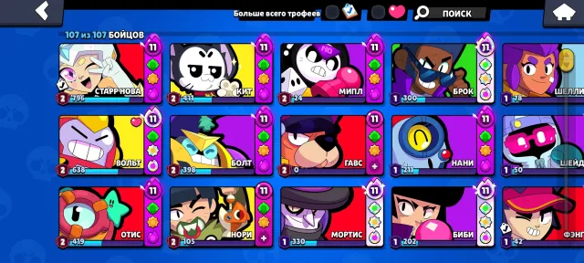 Juicy account of Star Nita 2800 ranked leg 2 account 2020 year transferring together with email, 53808 trophies, 107 brawlers, 107 primes