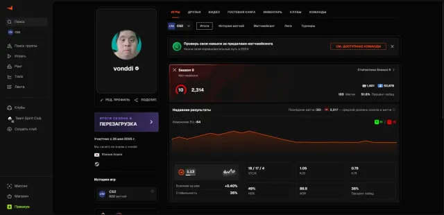 💜SALE OF ACCOUNT 🔴10LV🔴2314 ELO (max 2676)💜922 MATCHES💜FULL LINKING💜READ DESCRIPTION💜 Detailed description, Sale, Inventory empty, Has PRIME, FACEIT, 2314 ELO, Registered: Yes