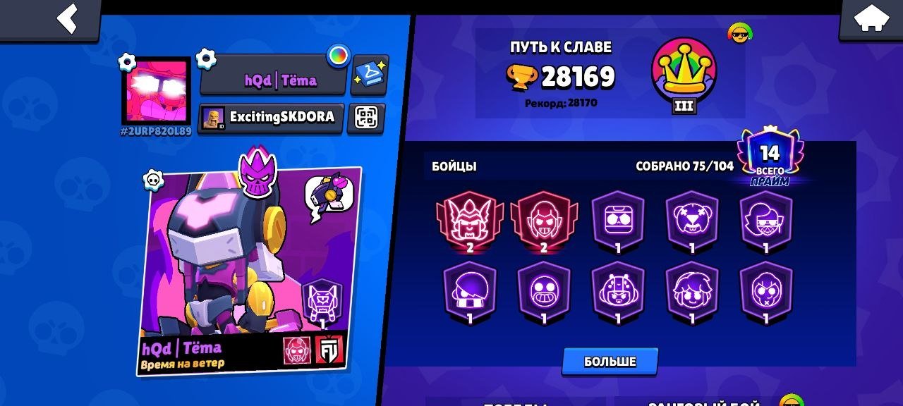 Idididhsjjdjsdiduhdhdbd, trophies 28169, brawlers 75, primes 14