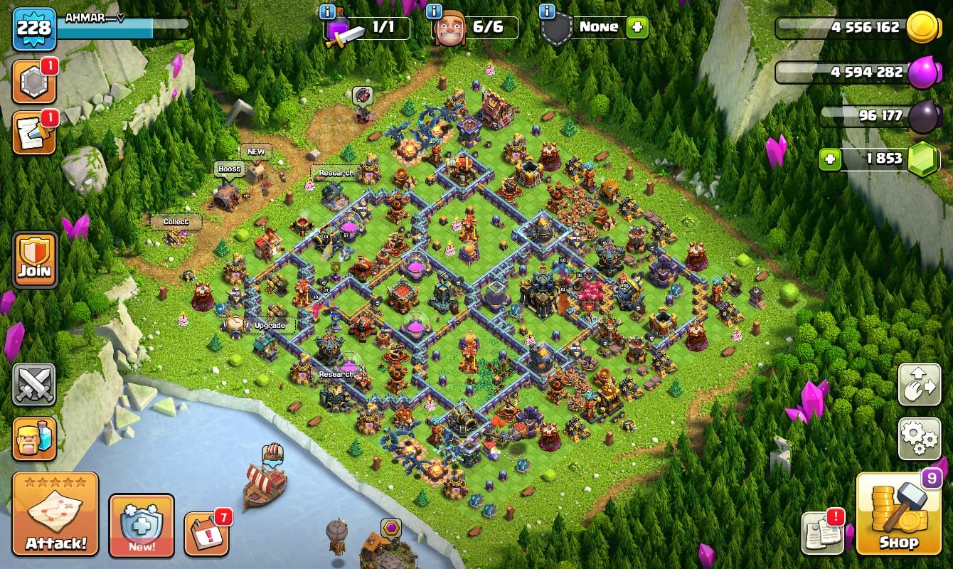 👑💎[ TH17]💎🔥 -NEAR MAXED✅🔥[7x EPIC EQUIPMENT ]👑💎 [ HEROS SKIN] || ✅🔥HERO-86-87-56-58-37💎👑, 17 TH Main Village, 10 TH Builder