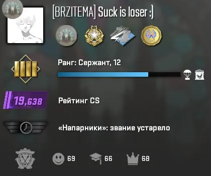 🔷【Counter-Strike 2 526 hours】🔷🎮【RANK 19638 + 4 MEDALS】🎮◀️【75 GAMES】▶️ 🪐 NATIVE EMAIL🪐, Sale, With inventory, Has PRIME, 19638 CS Rating
