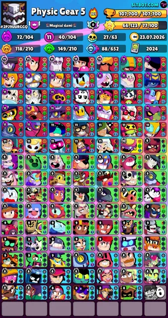 Urgently selling a good account with decent leveling.Bargaining possible, trophies 107700, brawlers 104, primes 82