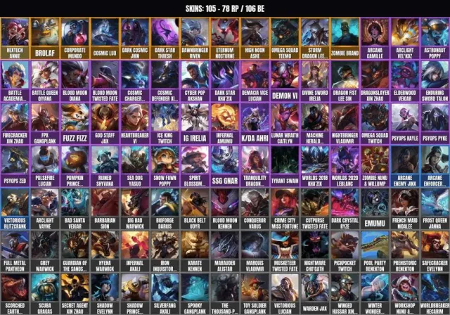 105 skins 👑 147 champions 👑 Zombie Brand 👑 Hextech Annie 👑 Cowboy Ashe 👑 Dark Star Jhin 👑 Storm Dragon, Sale, level 307, champions 147, skins 105, No rank
