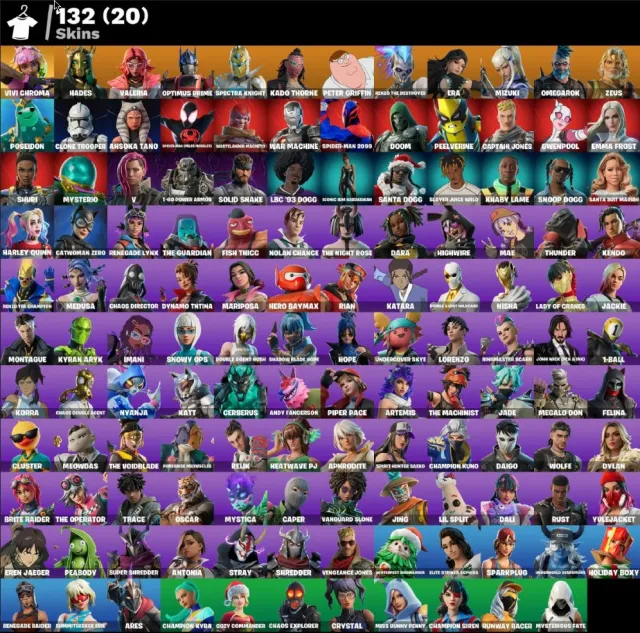🎁148 SKINS🎁Backlash | Blaze | Spider-Man (Miles Morales) | 950 VB🎁ACCOUNT GUARANTEE, Sale, skins 132