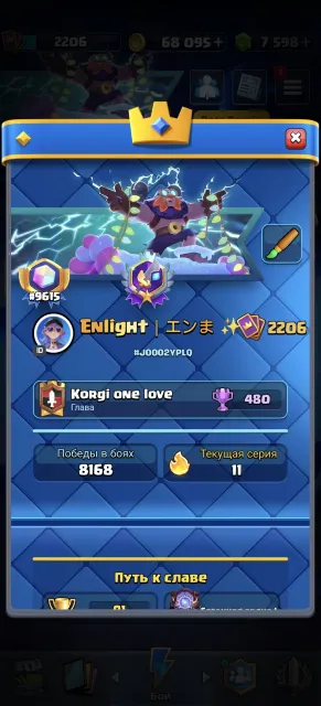 🔥Top Account🔥 , 🤑40 Evo🤑 cheap region, has donation emotes✨, 28 arena, 2206 level, 14000 trophies, 121 cards, No