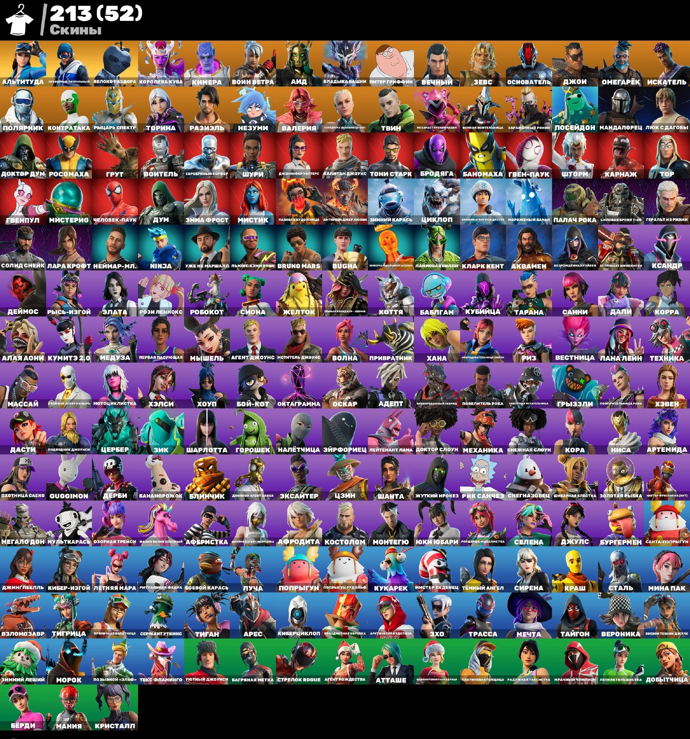 213 Skins | Lara Croft | The Mandalorian | Tony Stark | Clark Kent | Superheroes | Full Access, Sale, skins 213