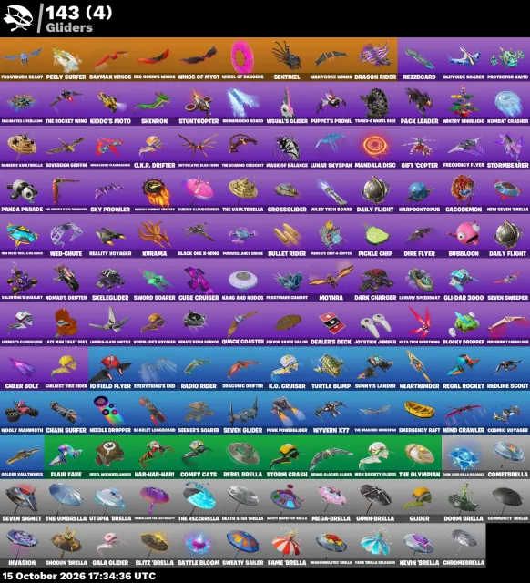 110 Skins | Darth Vader | Rainbow Racer | Ol' Woody | 1100 vb, Verkauf, Skins 110
