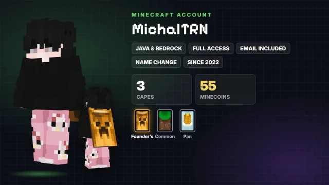 🦸 Cloaks (3): Founder's, Common, Pan ✅ Java & Bedrock & full access, Sale, All account data