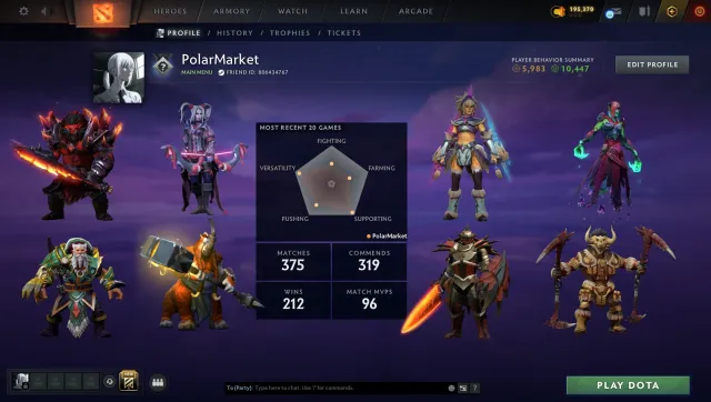 🔹CALIBRATION ✦ AM PERSONA ✦ MYTHICAL SETS ✦ 250+ SKINS ✦ Leveled WITHOUT Bots🔹, Sale, 5983 Behavior score, 10477 вежливости, 375 games