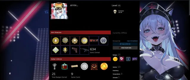 ✖️40 level STEAM✖️65$ INVENTORY✖️4 MEDALS✖️1269 HOURS✖️4 BADGES IN CS 2, Sale, With inventory, Has PRIME, FACEIT, 1129 ELO, Registered: Yes