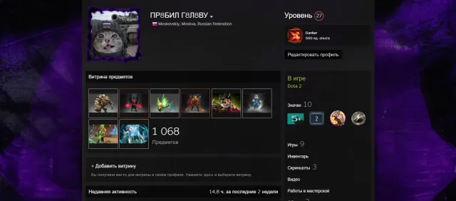 Compte personnel avec des arcanes Wraith King • Earthshaker • Zeus • Rubick • Legion Commander • Terrorblade