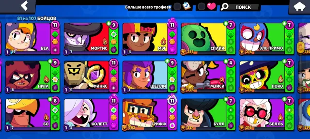 Brawl Stars account good 29870 trophies, 29570 trophies, 79 brawlers, 22 primes