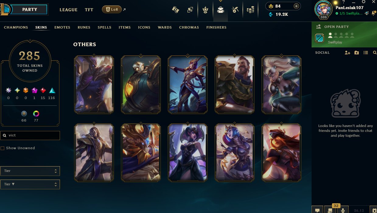 🌸285 skins + 172 champions🎀Victorious Janna🎀Victorious Elise🎀Victorious Morgana🎀, Sale, level 230, champions 171, skins 244, Unranked