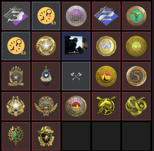 CS2 PRIME + 18 MEDALS! DIAMOND FOR 2019 + TONS OF GOLD AND SERVICE MEDALS! 43 STEAM LVL!, Sale, Available, Yes PRIME, 20000 CS Rating, Competitive