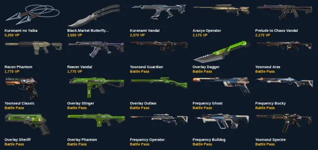 VA4736 EU EU | 20 skins | Kuronami no Yaiba + Black.Market Butterfly Knife + Kuronami Vandal, Sale, Under calibration, Agents: 6, Skins: 20
