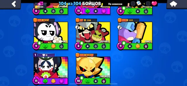 LIFETIME WARRANTY | ALL BRAWLERS | 40K TROPHIES | 8 PRIMES, trophies 40280, brawlers 104, primes 8