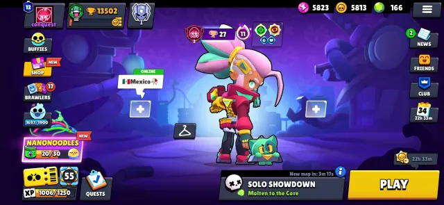 Brawl Stars account for beginners, trophies 13502, brawlers 52, primes 12