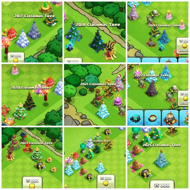 TH 17 ☠️ULTRA RARE COC ID☠️6–13 Anniversary Cakes☠️Old Clashmas Tree: 2017 To 2025☠️Halloween, 17 TH Родной Деревни, 10 TH Строителя