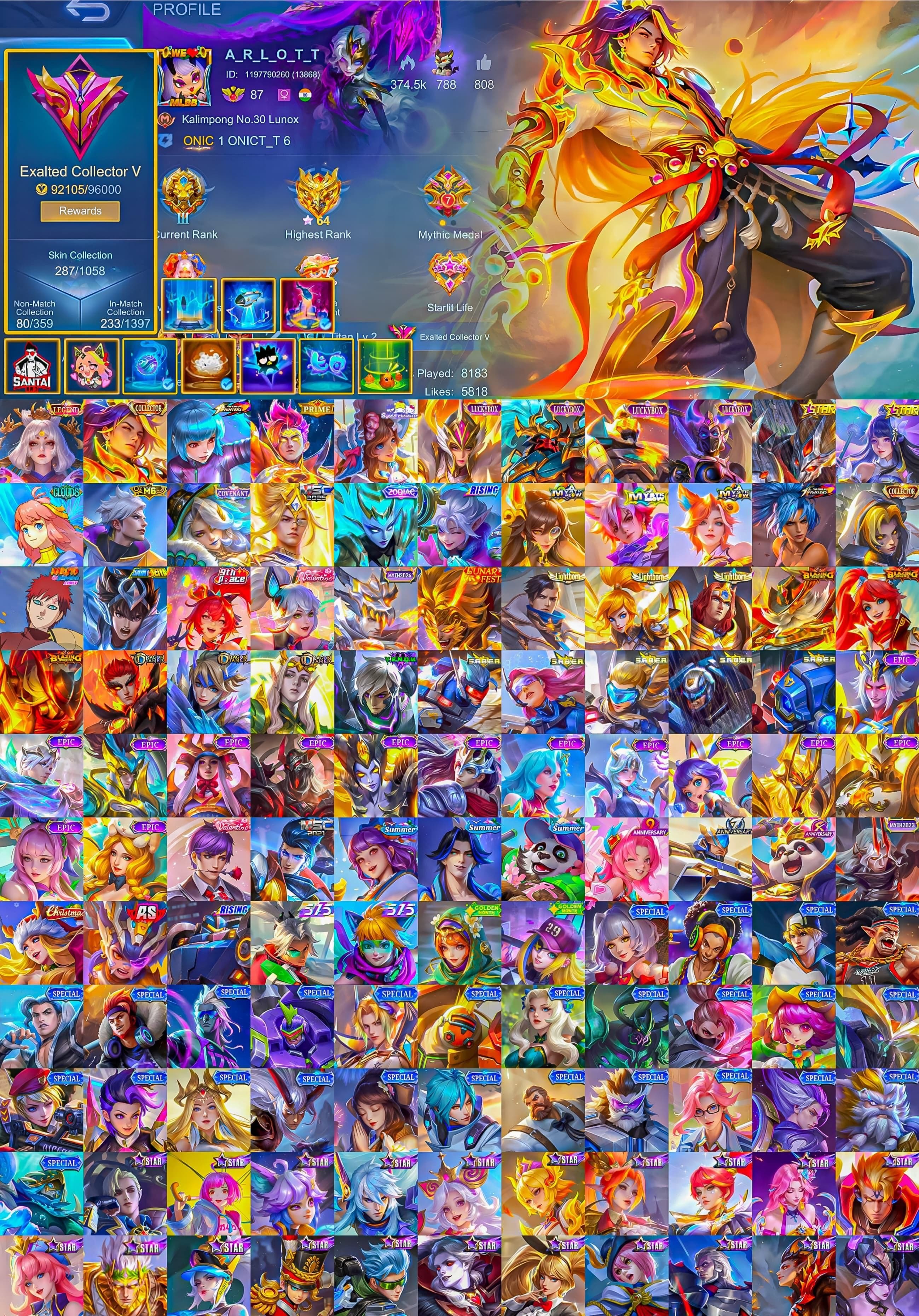 🌟 LUNOX LEGEND || Alrot Collector 🌙