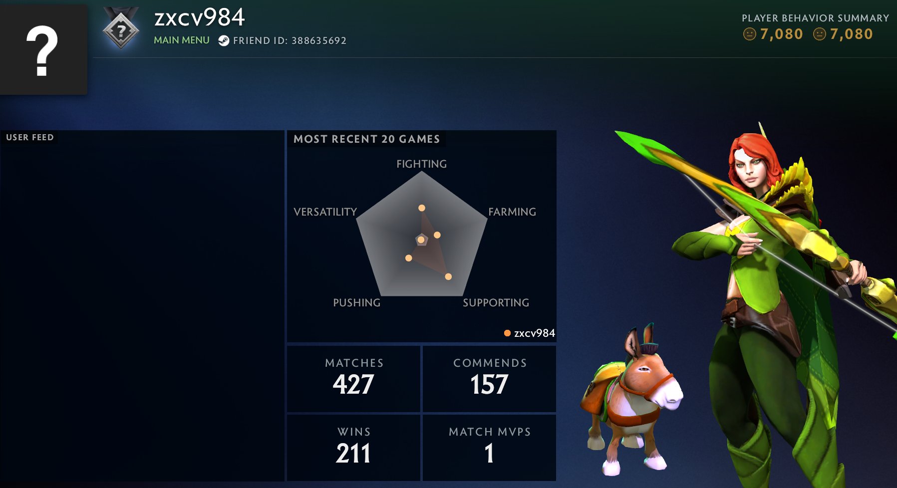 ❄️🌈 Last MMR - | + Mail ❄️🌈, Sale, 7080 Behavior score, 427 games