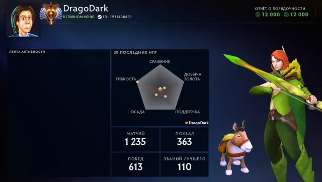 🏆🏆🏆 Immortal 🏆🏆🏆 6232 MMR 🏆🏆🏆✅ MAINPOOL ✅ 🏆🏆🏆 Native mail (First letter) 🏆🏆🏆, Sale, 6232 MMR, 12000 Behavior score, 12000 вежливости, 1235 games, 1240 hours