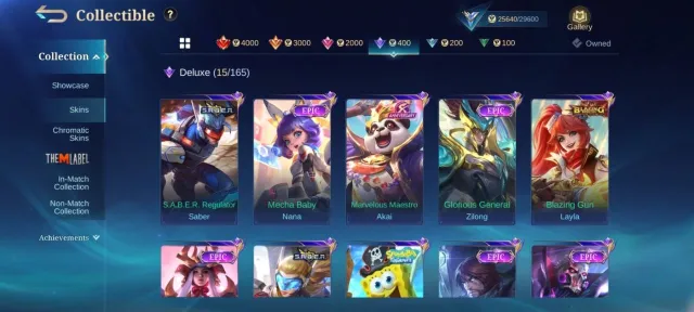 ЕПІЧНИЙ Lancelot➤Freya➤Roger➤Nana➤Zilong➤Gaara Vale➤dragontimer Kimmy➤SpongeBob cyclops➤Blazing Layla, Продажа, Ранг: Мифический, Уровень: 38, Процент побед: 56%, Герои: 83, Облики: 138