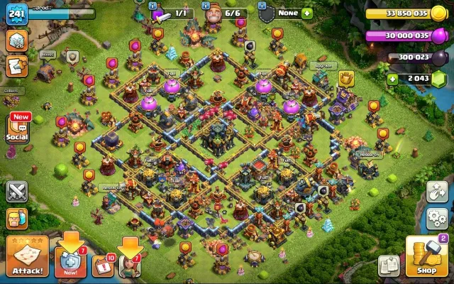 17 TH | 241 LVL | 96/96/71/71/49 | 2k gems | top equipment + donation form, 17 TH Native Village, 10 TH Builder