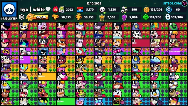 ❤️Auto-Delivery【skins for 33,700 gems💎】SATURNIAN GLORY 3, 4 BP【30 11x power】+ ❰screens in description❱❤️, 58553 trophies, 107 brawlers, 24 primes