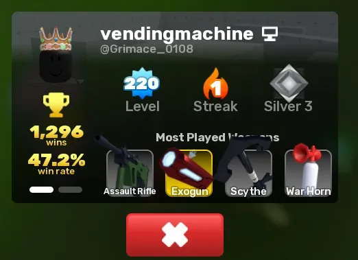💚TOP ACC RIVALS💚TOP GUNS⚪220 LEVEL⚪TOP SKINS⚪1296 WINS⚪ FULL REBINDING, Accounts
