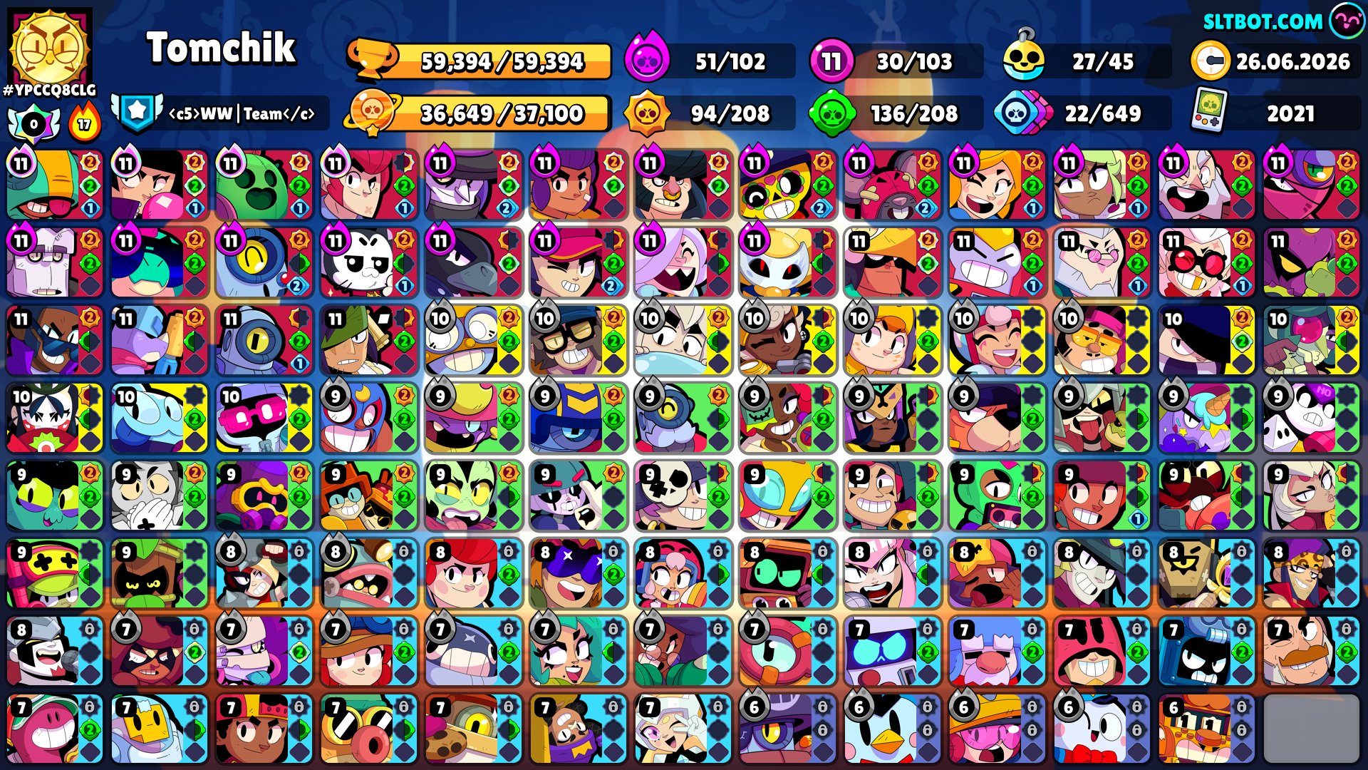 Bronia cobra ocvincovani material, ytolchenniy, prochni, trophies 59400, brawlers 103, primes 33