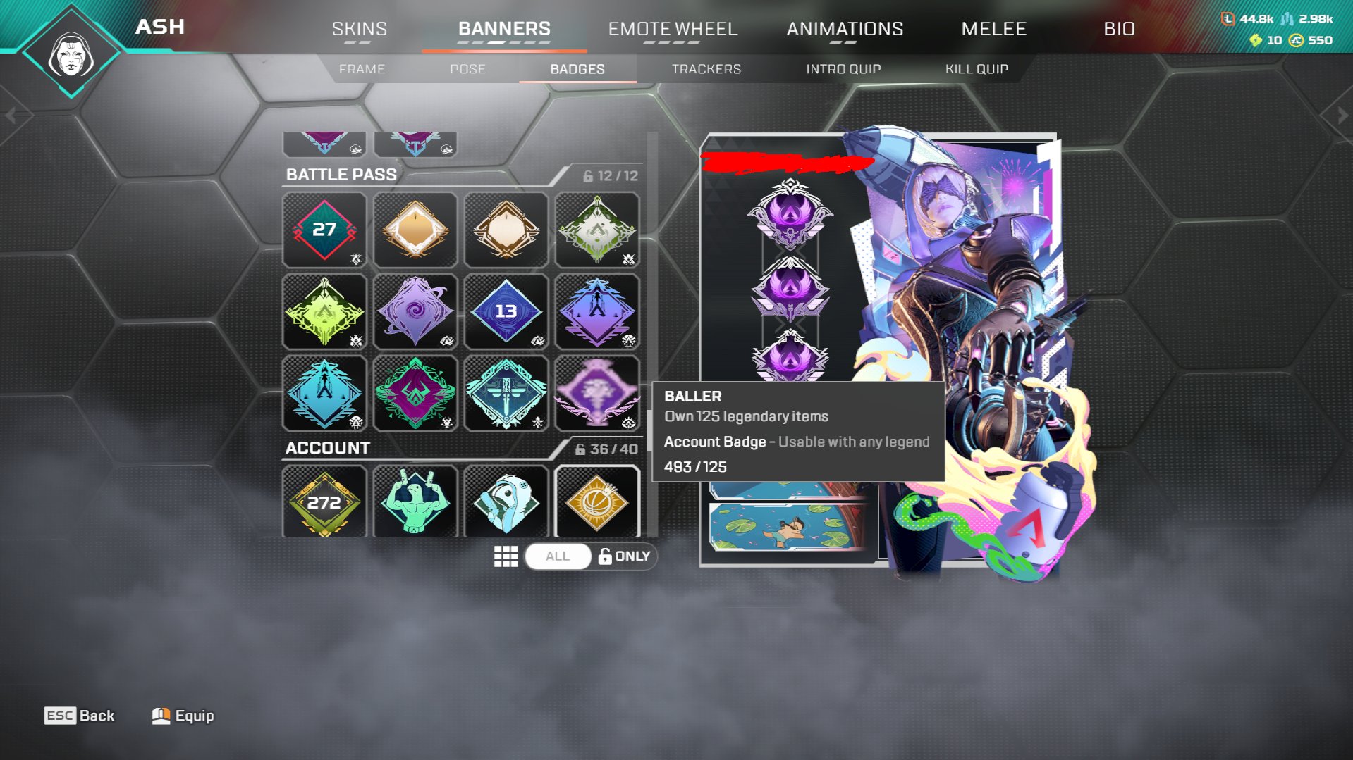 Apex Legends account 10k all time | 5 relics, Master, 677 level, Relic: Yes