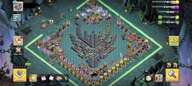 27 skins, many decorations, full 90 percent, powerful 18 TH⚡️⚡️⚡️, 18 TH Home Village, 10 TH Builder Base