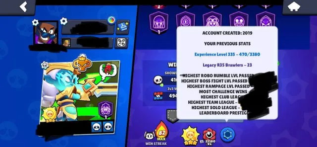 🔥🔥🔥 2019 ACCOUNT, "OLD MATCHERINO" PIN (TOURNAMENT WIN), PRO RANK. 🔥🔥🔥, 75000 trophies, 103 brawlers