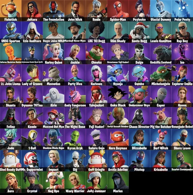 🔥 Продам личный аккаунт Fortnite | Много редких и коллаборационных предметов, Продажа, скины 78