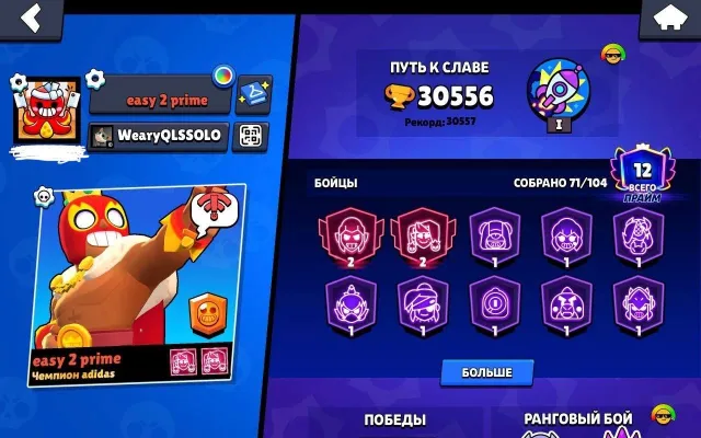 ✔️〖 ACCOUNT〗✔️ 🔥30556 CUPS🔥✨Account 2024💎AUTO-ISSUANCE💎, trophies 30556, brawlers 71, primes 12