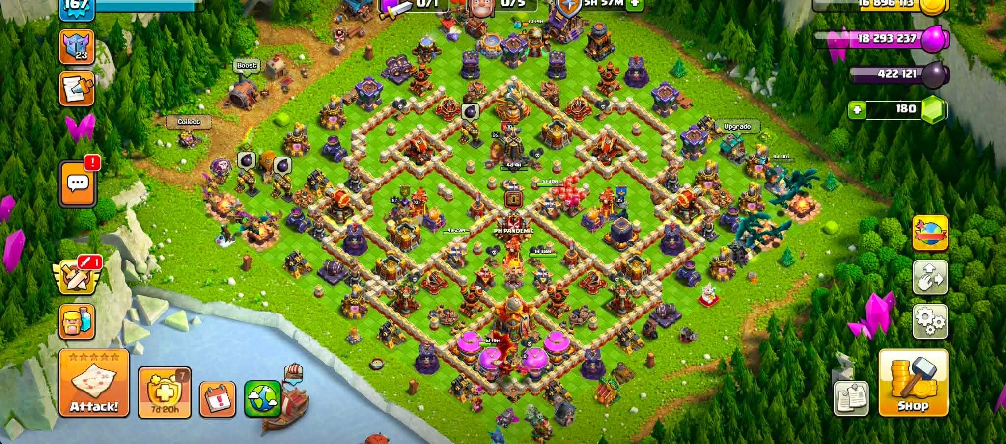 TH 16 Full Max | Full Max Defense | Full Max Walls | 95-87-46-60-35-11 | All Epic Equipment High, 16 TH Main Village, 10 TH Builder