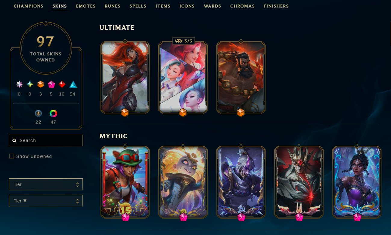 WINTERBLESSED MEL + 4 PRESTIGE SKINS, 3 ULTIMATE SKINS | PERSONAL ACC, Sale, level 185, champions 126, skins 97, Silver