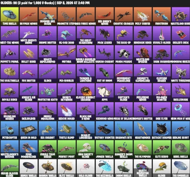 🟦⟨116 SKİN⟩🟦83.800 V-Bucks ile Envanter🟦Backlash+Juice WRLD+Spider-Man🟦HESABA TAM ERİŞİM🟦, Satış, skinler 116
