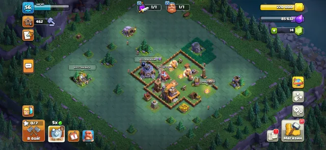 🧡CLASH OF CLANS🧡13 TX🧡5 ДЕРЕВНЯ🧡С ПОЧТОЙ🧡СМОТРИТЕ СКРИНЫ🧡, 13 TH Родной Деревни, 5 TH Строителя