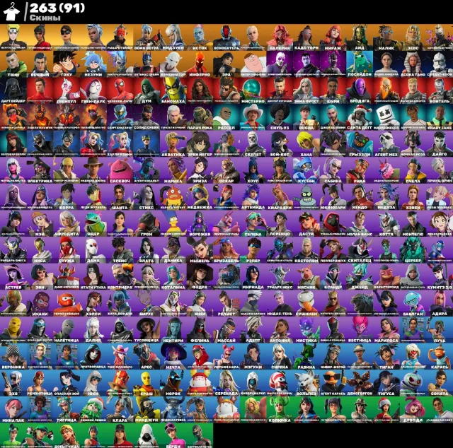 Selling my personal Fortnite account; includes many purchased skins.